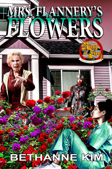 Cover image for Mrs. Flannery's Flowers by Bethanne Kim, Ring of Fire Press 2021